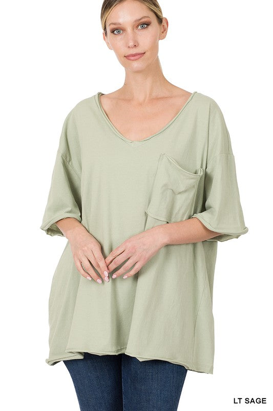 | '- Lt Sage Oversized Tee