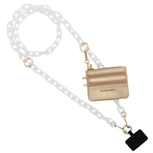 White Chain Clip & Go Ice Chain with Pouch